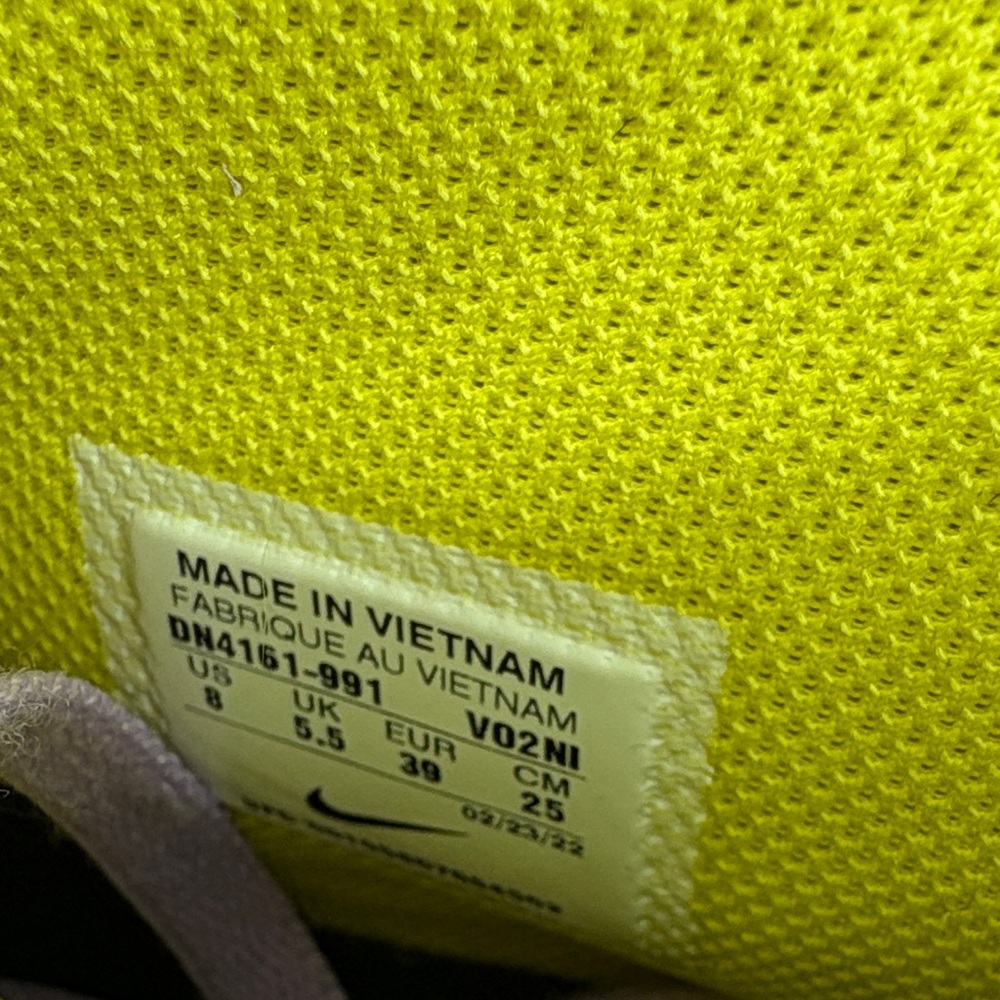 Nike Custom Air Force 1 High By You - Purple green and yellow Women's US 8 - Picture 8 of 11